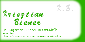 krisztian biener business card